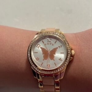 NWOT -  Pink Hope Butterfly Watch